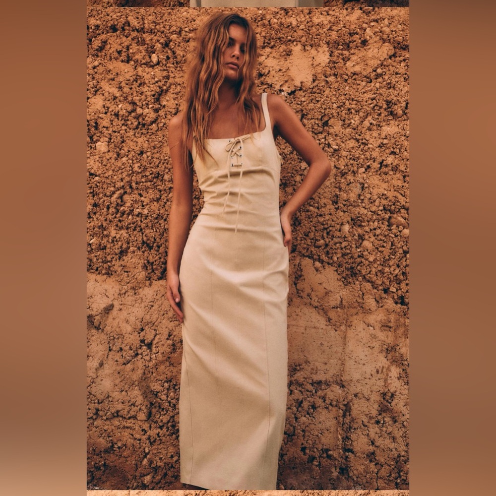 Zara Cream Midi Dress